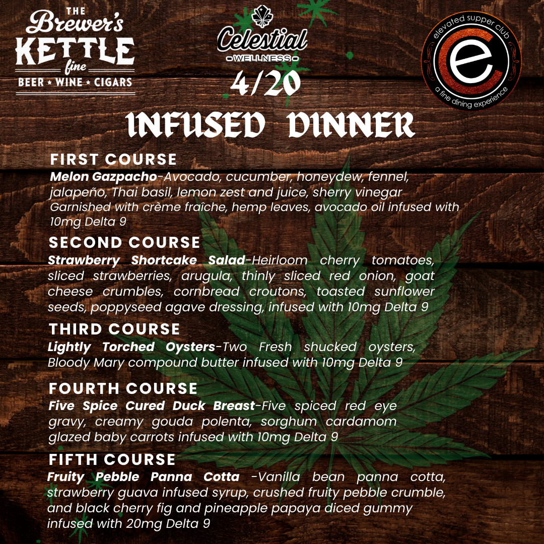 4/20 Elevated Supper Club: The Brewer’s Kettle 10th Anniversary CBD Experience!